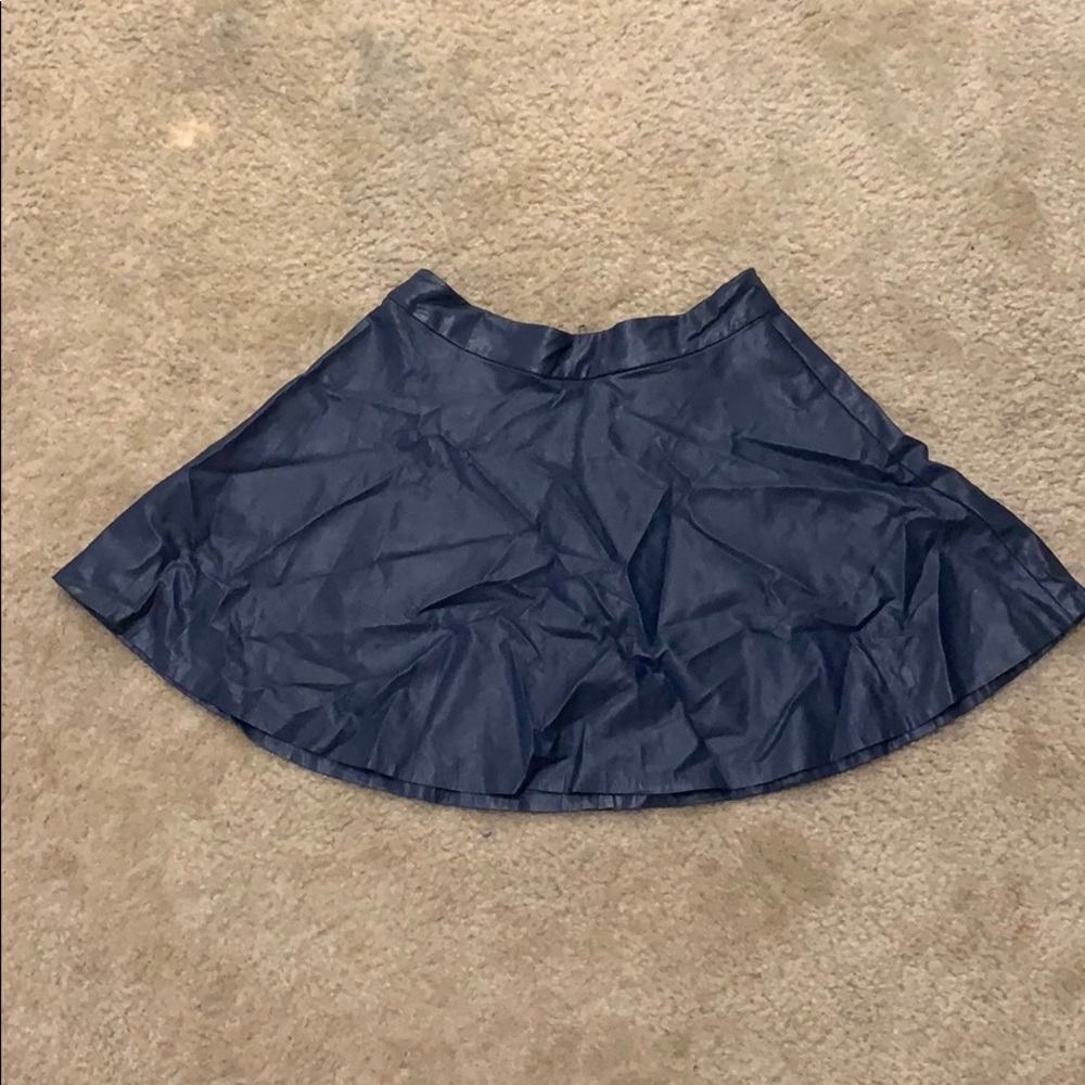 Navy Blue Flare Skirt